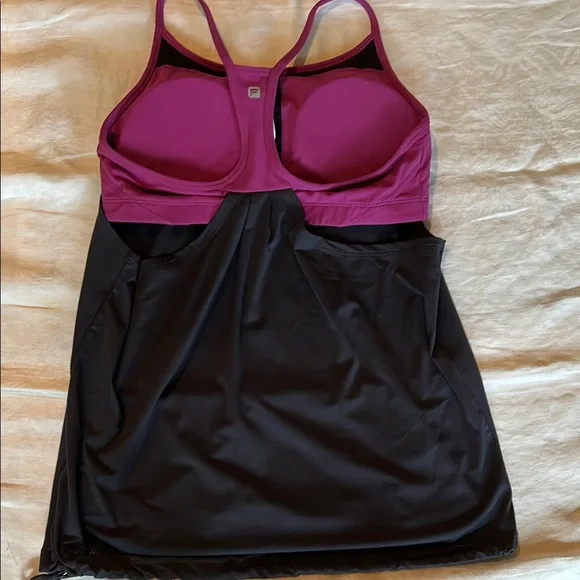 Black and Purple Strappy Tank Top - Picture 4 of 11